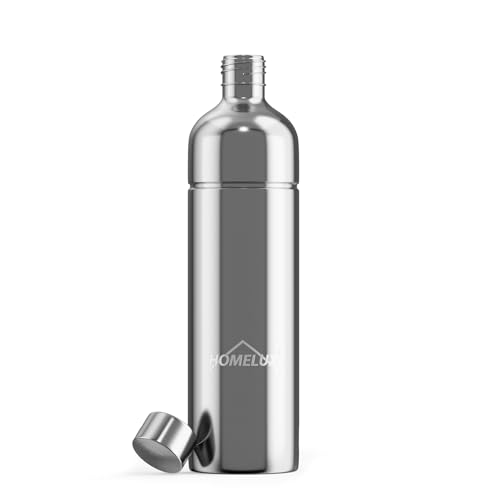 HOMELUX 1L Edelstahl Flasche 316, Kompatibel mit Wassersprudler, Spülmschinenfeste Trinkflasche Edelstahl, Ersatzflaschen Edelstahlflasche Auslaufsichere and Ideal für Unterwegs von HOMELUX