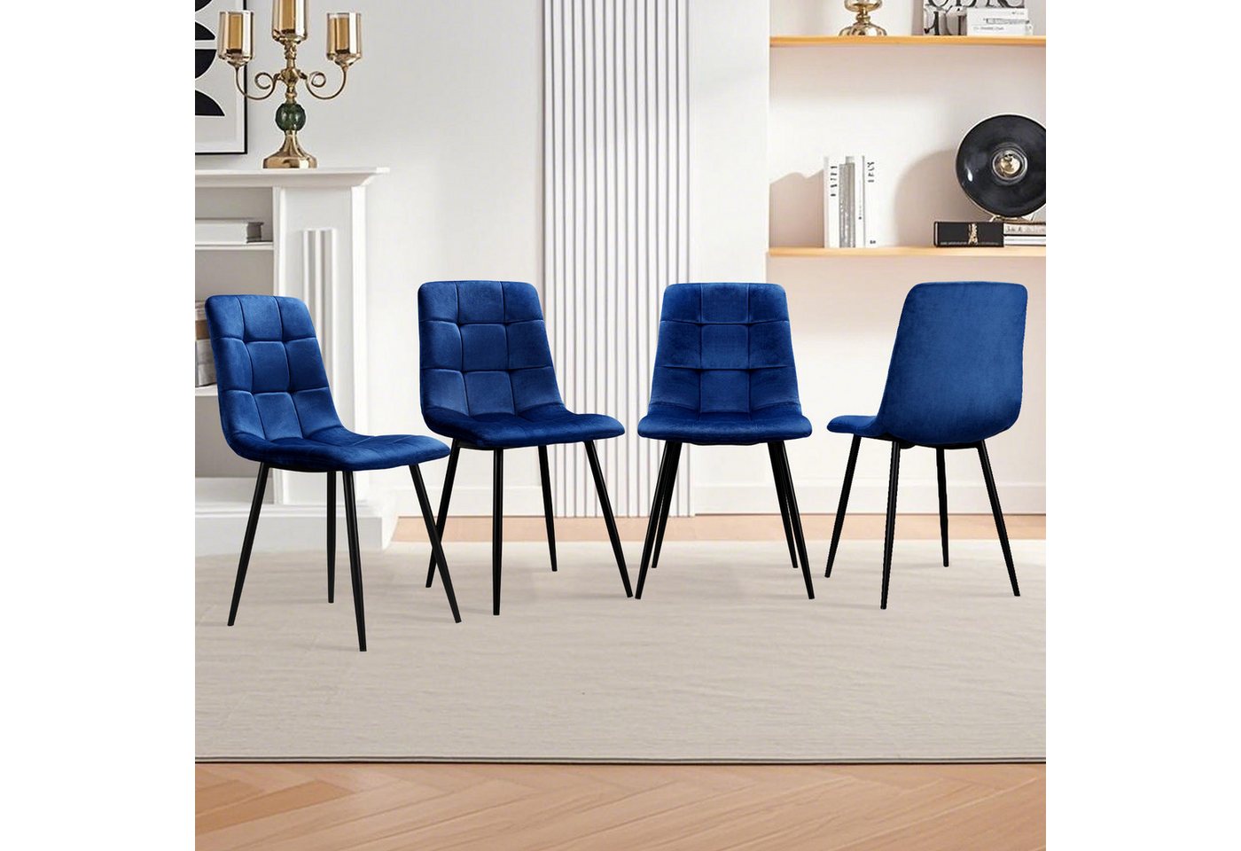HOMELUX 4-Fußstuhl Esszimmerstühle Küchenstuhl 4er Set Essstühle mit Rückenlehne (Set, 4 St), Kann für private oder gewerbliche Zwecke genutzt werden, bis 110 kg von HOMELUX