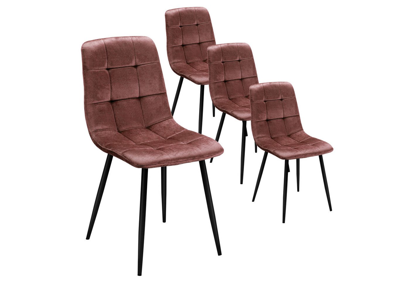HOMELUX 4-Fußstuhl Esszimmerstühle Küchenstuhl 4er Set Essstühle mit Rückenlehne (Set, 4 St), Kann für private oder gewerbliche Zwecke genutzt werden, bis 110 kg von HOMELUX