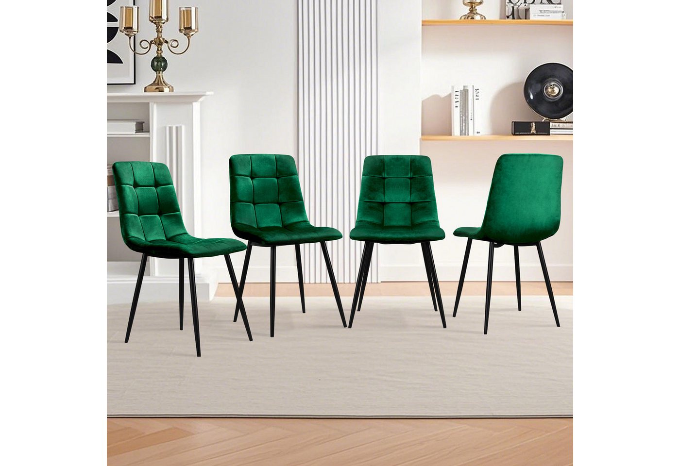 HOMELUX 4-Fußstuhl Esszimmerstühle Küchenstuhl 4er Set Essstühle mit Rückenlehne (Set, 4 St), Kann für private oder gewerbliche Zwecke genutzt werden, bis 110 kg von HOMELUX
