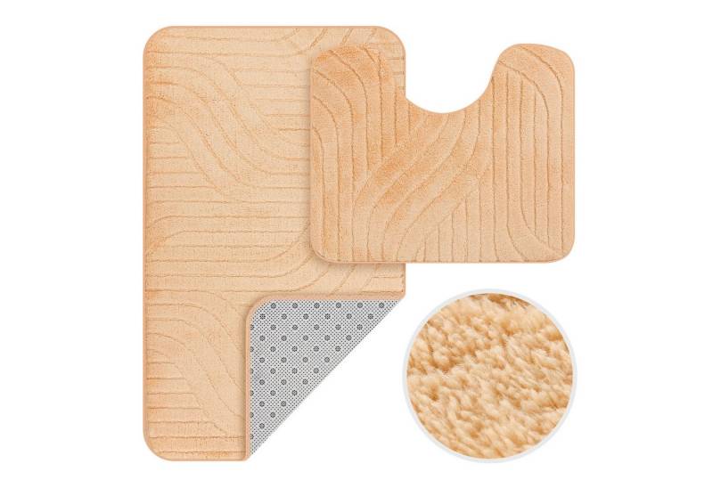 HOMELUX Badematte Badgarnitur 2-teilig mit Ausschnitt, weich & rutschfest, 2BF58, Größe: 50x80cm+40x50cm HOMELUX Badematte Badgarnitur 2-teilig mit Ausschnitt, weich & rutschfest, 2BF58, Größe: 50x80cm+40x50cm von HOMELUX