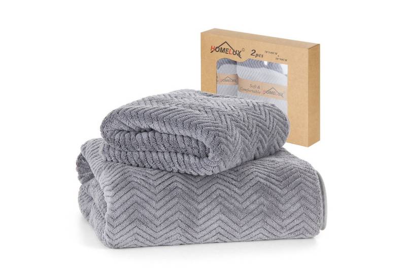 HOMELUX Handtuch Set 2 / 3 / 4 teilig Badetuch Set + Towel saugstarkes Frottiertücher Set, (Badetuch, 2-St), Saugstark mit griffiger Oberfläche von HOMELUX