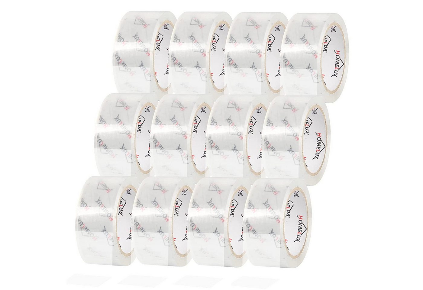 HOMELUX Klebeband 12 St Packband 50mm X 66m Paketband Paketklebeband (12-St, 12-St) Stark Haftend und Reißfestigkeit - Für Verpacken, Versand und Umzug von HOMELUX