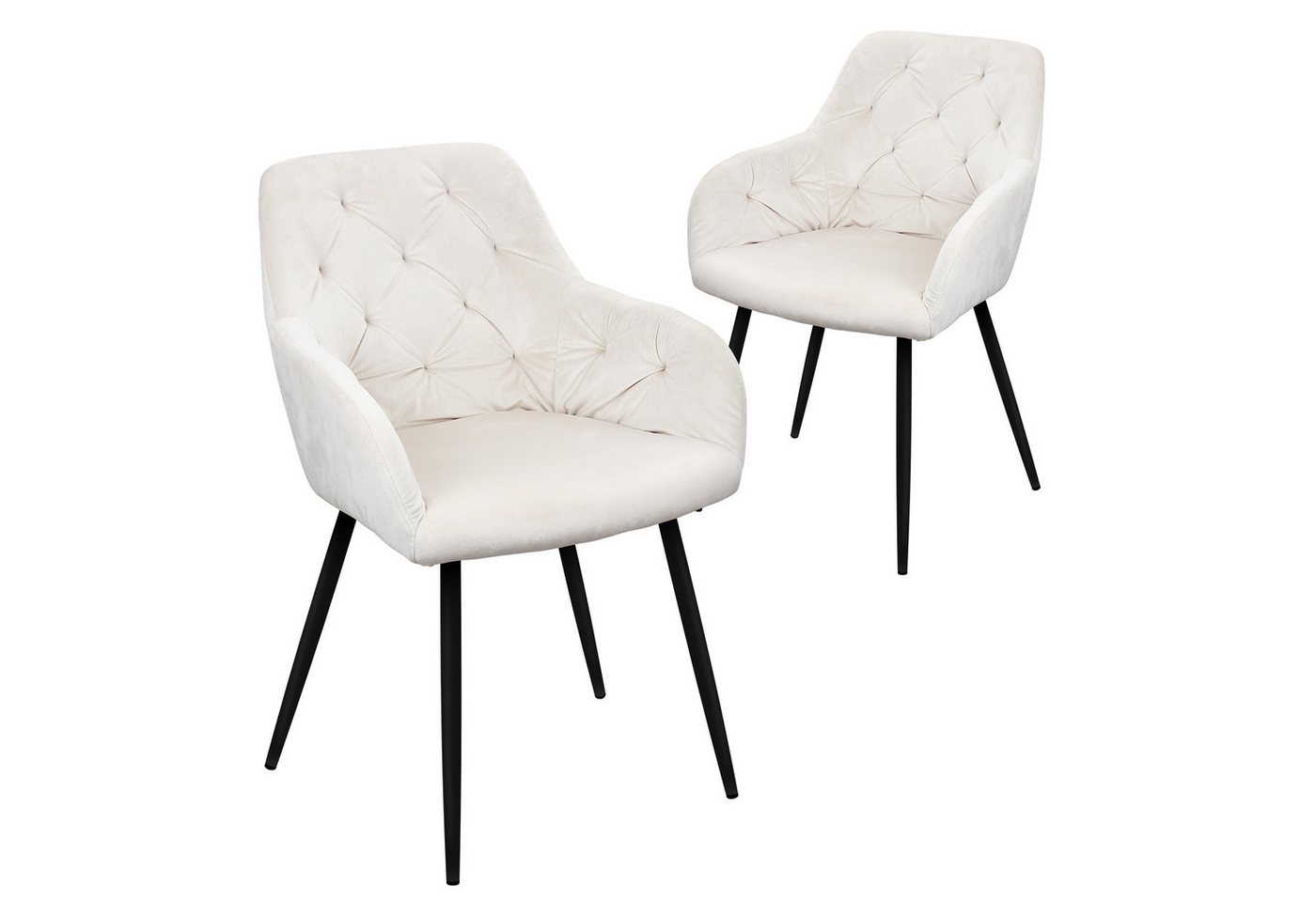 HOMELUX Polsterstuhl Esszimmerstuhl 2er Set, Samtvelours mit klassischem Rautenmuster (Polsterstuhl mit Armlehnen, 2 St), Küchenstuhl Wohnzimmerstuhl Stühle HOMELUX Polsterstuhl Esszimmerstuhl 2er Set, Samtvelours mit klassischem Rautenmuster (Polsterstuhl mit Armlehnen, 2 St), Küchenstuhl Wohnzimmerstuhl Stühle von HOMELUX