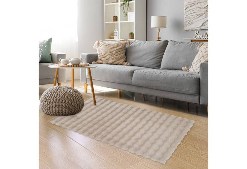 HOMELUX Teppich Wohnzimmer Fellteppich Kunsfell 3D-Blase, Weich Mehrere Größenoptionen von HOMELUX