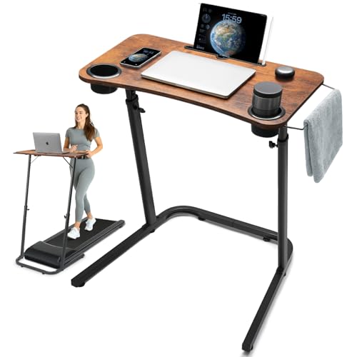 HOMELYM Laufband-Schreibtisch, kleiner Stehpult für Gehunterlage, 76,2 - 119,2 cm, höhenverstellbar, Gehunterlage für Laufband, tragbarer Stehtisch für Fahrrad und Heimbüroarbeit - Braun HOMELYM Laufband-Schreibtisch, kleiner Stehpult für Gehunterlage, 76,2 - 119,2 cm, höhenverstellbar, Gehunterlage für Laufband, tragbarer Stehtisch für Fahrrad und Heimbüroarbeit - Braun von HOMELYM