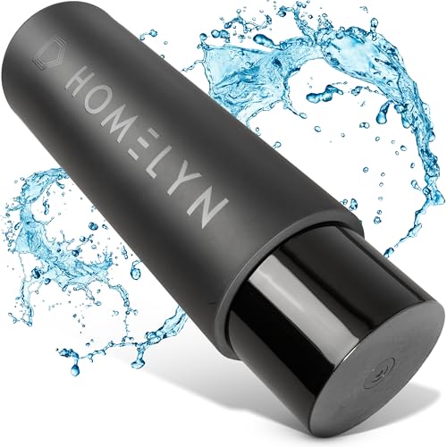 Spülmittelspender 2er Set I Seifenspender 150ml I Nachfüllbar, leichte Dosierung I Modernes Design, extra schmal I Dosierflasche, Shampooflasche zum Befüllen I schwarz I für Bad & Küche von HOMELYN