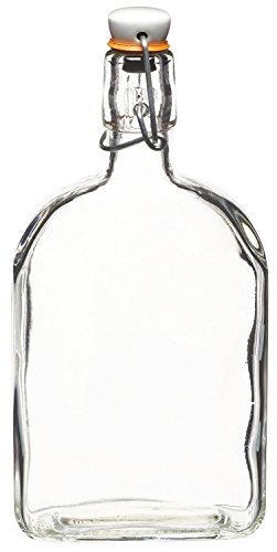 KitchenCraft Home Made Schlehenschnapsflasche mit Bügelverschluss, Glas, 500 ml, Farblos von Home Made