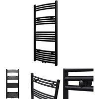 Handtuchheizkörper Warmwasser Gebogen Schwarz 500x1160 mm - Radiatoren von HOMEMIYN