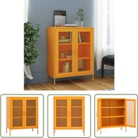 Homemiyn - The Living Store Lagerschrank Senfgelb 80x35x101,5 cm Stahl - Lagerschrank - Stauraum - Regal - Metallregal - Wohnzimmermöbel Homemiyn - The Living Store Lagerschrank Senfgelb 80x35x101,5 cm Stahl - Lagerschrank - Stauraum - Regal - Metallregal - Wohnzimmermöbel von HOMEMIYN