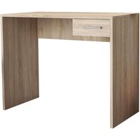 Homeness - Schreibtisch pc -Schreibtisch Schlafzimmer mit Schlafzimmer mit Seitenschublade in Bilaminato Tommy - Moccasin von HOMENESS