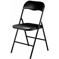 Klappstuhl aus Innen- oder Außenstahl mit Sitz und zurück in ppcp -gepolsterten Kleider - Shadow - Shadow von HOMENESS