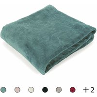 Mehrnutzungsdecke 150x200 cm in Flanel -Fleece -Fleece -Stoff und atmungsaktives Sibilla von HOMENESS