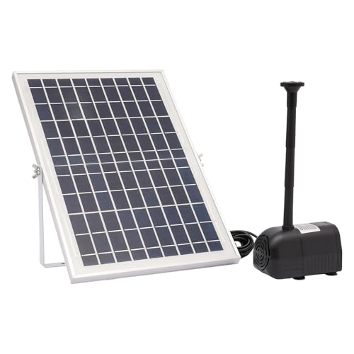 10W Solar Teichpumpe Springbrunnen IP68 Maximale Durchflussmenge 1000L Solarbetriebene Wasserpumpe für Springbrunnen 35x23.5x1.7cm Wasserpiel Springbrunnenpumpe Fontäne für draußen von HOMEONENIC