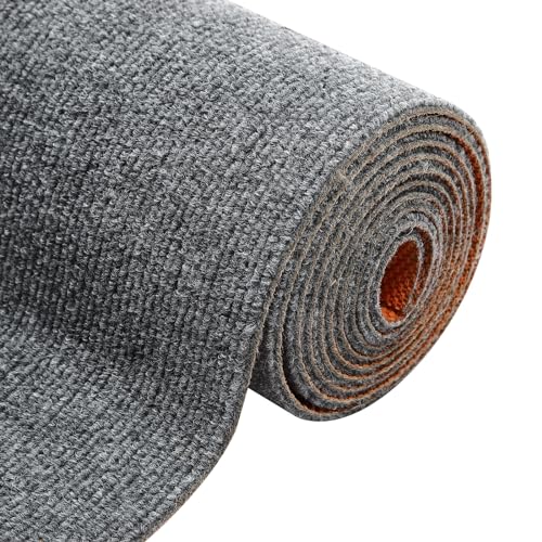 3x1.2m Rutschfeste Bodenmatte Innen/Außen Teppich im Korridor Weiche Fußmatten Flur Läufer Teppich im Minimalistischen Stil Küchenteppich Waschbar für Corridor Schlafzimmer Wohnzimmer (Anthrazitgrau) von HOMEONENIC