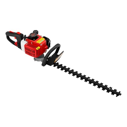 Benzin Heckenschere 22.5 cc 2-Takt Einzylinder Motor Trimmer 0.65KW Kraftstoffmischrate 25:1 Motorheckenschere Hecken Gartenschere Klingenlänge 56cm Strauchschere Gartengeräte von HOMEONENIC
