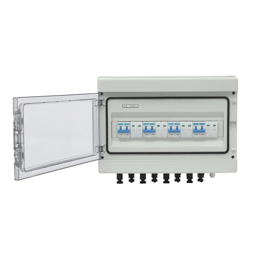 DC-Trennschalter 1000V 40A Wasserdichtes Solar Leitungsschutzschalter DC-Überspannungsschutz Solar-Anschlussbox PV Anlage Blitzschutz Leitungsschutzschalter 4 string (4 in 4 out) von HOMEONENIC
