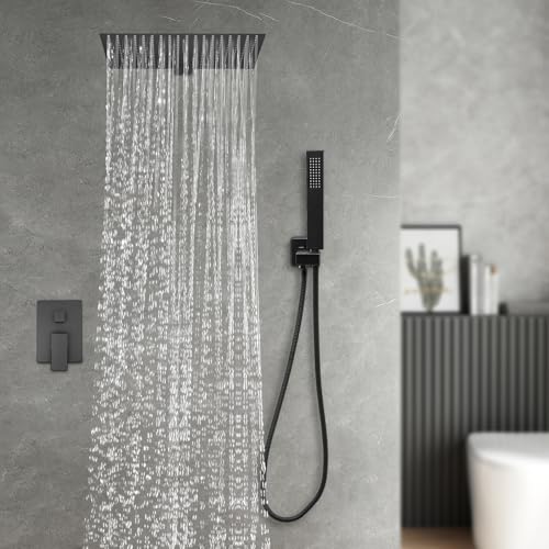 Duschsystem Unterputz Duschset mit Dual Funktionen Duschamaturenset mit Regenduschkopf und Handbrause Unterputz Duscharmatur Set Regendusche Duschsystem Unterputz mit Kopfbrause Handbrause von HOMEONENIC