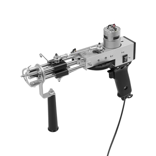 HOMEONENIC Tuftingpistole Elektrische Teppich Tufting Pistole Set 31.75x20.83cm Rug Tufting Gun Starter Kit 13000rpm Einstellbare Teppichdicke 7-21mm für Kunsthandwerk Teppiche Kleidung (Schwarz) von HOMEONENIC