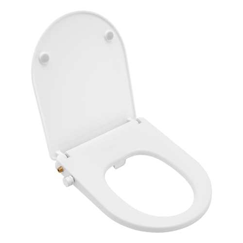 Nicht-elektrischer Toilettensitz mit Bidet 37x44x8.3cm Doppeldüsen-Bidet-Toilettensitz Toilettensitz D-Form Max. Tragfähigkeit 175kg Toilettendeckel mit Absenkautomatik Quick-Release Nicht-elektrischer Toilettensitz mit Bidet 37x44x8.3cm Doppeldüsen-Bidet-Toilettensitz Toilettensitz D-Form Max. Tragfähigkeit 175kg Toilettendeckel mit Absenkautomatik Quick-Release von HOMEONENIC