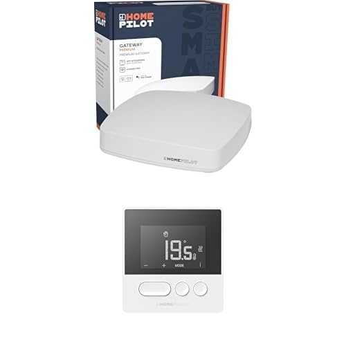 Bundle of HOMEPILOT Gateway Premium, Smart-Home Zentrale inkl. App & Sprachsteuerung (Alexa, Google Assistant kompatibel) + Home Pilot - Smart Thermostat Pure mit Receiver. von HOMEPILOT