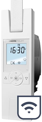 HOMEPILOT RolloTron premium smart Minigurt (15 mm), elektrischer Gurtwickler | Smart-Home Rollladenantrieb mit Funk & Display inkl. Automatikfunktionen | bis 45 kg, 6 m² Rollladen von HOMEPILOT