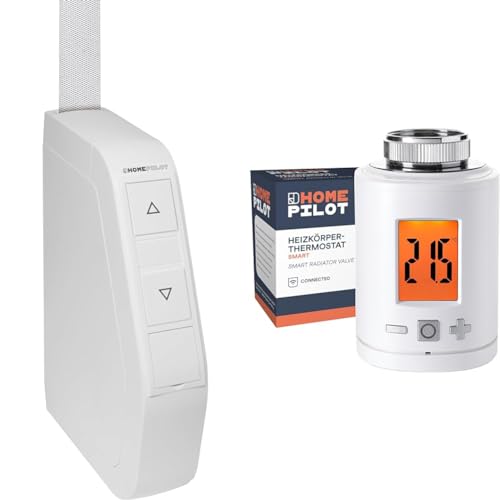 HOMEPILOT - RolloTron pure smart Aufputz Minigurt (15 mm) & Heizkörper-Thermostat smart, Smart-Home Heizungsthermostat von HOMEPILOT