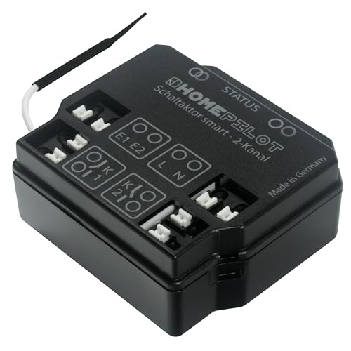 HOMEPILOT Schaltaktor smart 2-Kanal Unterputz (2x 6,5A, 1.500W, 230V) mit Funk, Smart Home nachrüsten z.B. für Lichtschalter, Steckdosen, Fußbodenheizung uvm. (App, Siri, Alexa via Gateway möglich) HOMEPILOT Schaltaktor smart 2-Kanal Unterputz (2x 6,5A, 1.500W, 230V) mit Funk, Smart Home nachrüsten z.B. für Lichtschalter, Steckdosen, Fußbodenheizung uvm. (App, Siri, Alexa via Gateway möglich) von HOMEPILOT