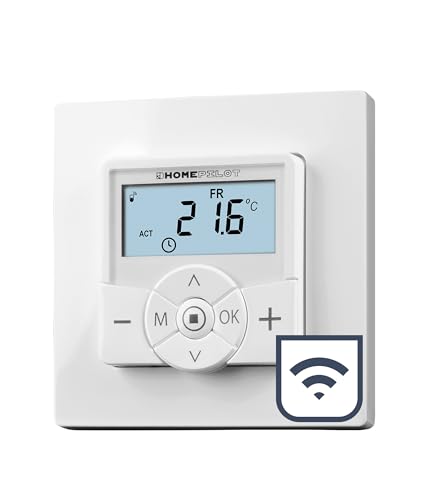 HOMEPILOT Thermostat Premium smart, Wandthermostat mit Funk z. B. für Fußbodenheizung, Unterputz 230V, Smart Home Heizungssteuerung (App, Alexa, Siri & Google Assistant) via Gateway möglich von HOMEPILOT