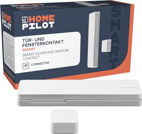 HOMEPILOT Tür- und Fensterkontakt smart, Funksensor zur Fensterüberwachung für mehr Sicherheit & Energieeffizienz, Einbau in Fensterrahmen möglich (Smart Home App via Gateway premium), Weiß von HOMEPILOT