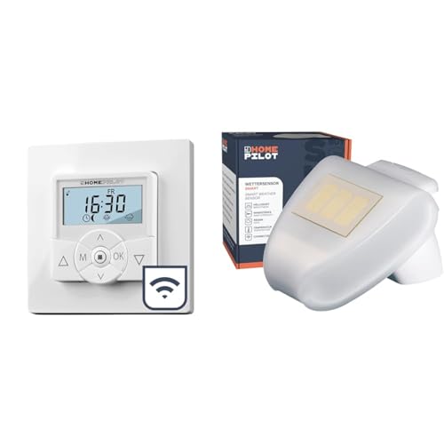 HOMEPILOT Zeitschaltuhr premium smart + Wettersensor, Smart-Home Rollladenschalter für Rollladenmotor von HOMEPILOT