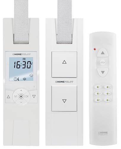 HOMEPILOT elektrische Gurtwickler Starterset für 2 Rollläden/Fenster | Smarte Rolladensteuerung mit 2x RolloTron Rolladenantrieb + Fernbedienung von HOMEPILOT