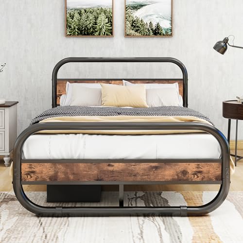 HOMERECOMMEND Bettrahmen aus Metall und Holz mit Lattenrost,Metallbett 120x200 Schwarz HOMERECOMMEND Bettrahmen aus Metall und Holz mit Lattenrost,Metallbett 120x200 Schwarz von HOMERECOMMEND