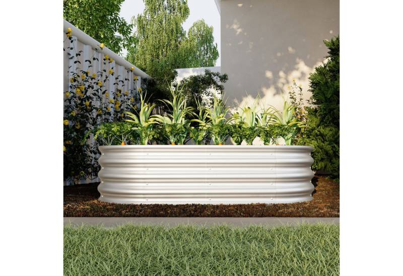 HOMERECOMMEND Hochbeet bodenloses Gartenbeet aus verzinktem Stahl (1 St), BxTxH: ca. 120 x 60 x 30 cm von HOMERECOMMEND