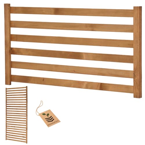 Modulares Rankgitter 50cm hoch – Spalier für Homerzo Pflanzkübel – Erweiterbare Holz Gitterwand für Balkon, Terrasse (Braun, 98 cm) von HOMERZO