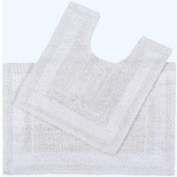 2-tlg. Badgarnitur weiß aus 100% Baumwolle - Homescapes 2-tlg. Badgarnitur weiß aus 100% Baumwolle - Homescapes von HOMESCAPES