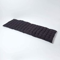 3er Bankauflage schwarz 100% Baumwolle - Homescapes von HOMESCAPES