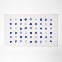 Badematte blau-weiß gepunktet, 50 x 80 cm - Badvorleger Polka Dots - Homescapes Badematte blau-weiß gepunktet, 50 x 80 cm - Badvorleger Polka Dots - Homescapes von HOMESCAPES