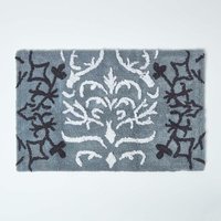 Duschvorleger Damast, Schwarz, 50 x 80 cm - Homescapes Duschvorleger Damast, Schwarz, 50 x 80 cm - Homescapes von HOMESCAPES