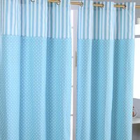 Homescapes - Gardinen Polka Dots & Streifen blau 2er Set 137 x 117 cm Homescapes - Gardinen Polka Dots & Streifen blau 2er Set 137 x 117 cm von HOMESCAPES