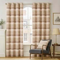 Gardinen mit Ösen Morocco beige im 2er Set, 228 x 167 cm - Homescapes von HOMESCAPES