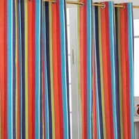 Homescapes - Gardinen mit Ösen Multi-Streifen 2er Set 100% Baumwolle, 137x117 cm Homescapes - Gardinen mit Ösen Multi-Streifen 2er Set 100% Baumwolle, 137x117 cm von HOMESCAPES