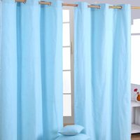 Homescapes - Gardinen mit Ösen unifarben hellblau 2er Set 100% Baumwolle, 137x117 cm Homescapes - Gardinen mit Ösen unifarben hellblau 2er Set 100% Baumwolle, 137x117 cm von HOMESCAPES