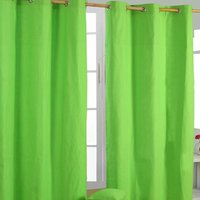 Gardinen unifarben grün 2er Set 182 x 137 cm - Homescapes von HOMESCAPES