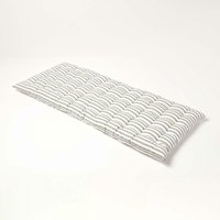 Homescapes - 2-Sitzer Bankauflage mit Streifen, 100% Baumwolle, grau - Grau von HOMESCAPES