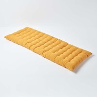 HOMESCAPES 2er Bankauflage gelb 100% Baumwolle von HOMESCAPES