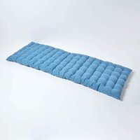 3er Bankauflage blau 100% Baumwolle - Homescapes von HOMESCAPES