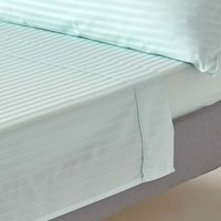 HOMESCAPES Damast Bettlaken ohne Gummizug aqua aus Fadendichte 330, 240 x 275 cm - Aqua von HOMESCAPES