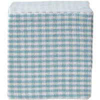 Homescapes - Vichy-Karo Pouf blau-weiß – Sitzwürfel, 36x38 cm von HOMESCAPES