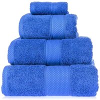 Homescapes - Frottee Handtuch Set 4tlg 100% Baumwolle marineblau - Marineblau von HOMESCAPES